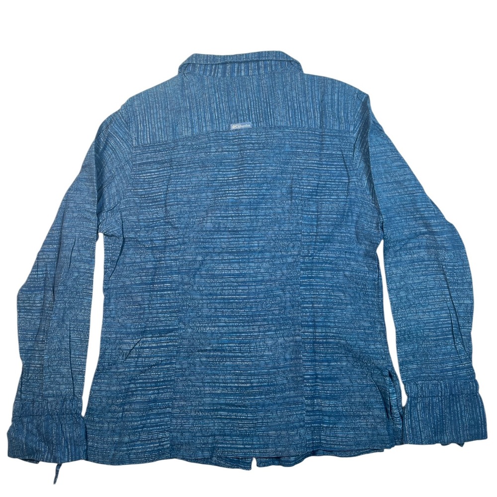 Columbia Vintage L‎ Blue Long Sleeve Button Up Shirt Top Blouse Style (AL7107) - Picture 4 of 7